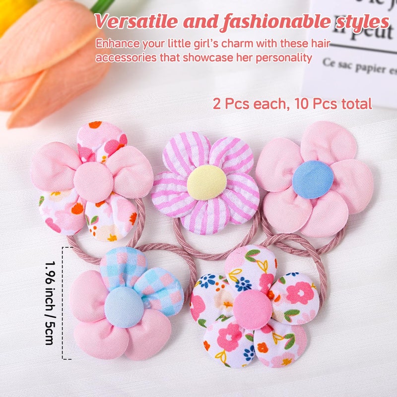 Cherocito 400 Pcs Baby Girls Hair Accessories Set,Baby Girls Hair Ties,Flower Bows Rubber Bands,Hair-friendly Hair Clip,Soft Elastic Hair Bands,Claw Clip(Pink) - Image 2